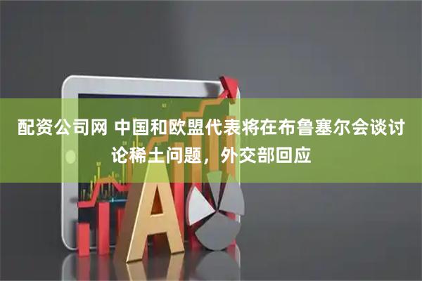 配资公司网 中国和欧盟代表将在布鲁塞尔会谈讨论稀土问题，外交部回应